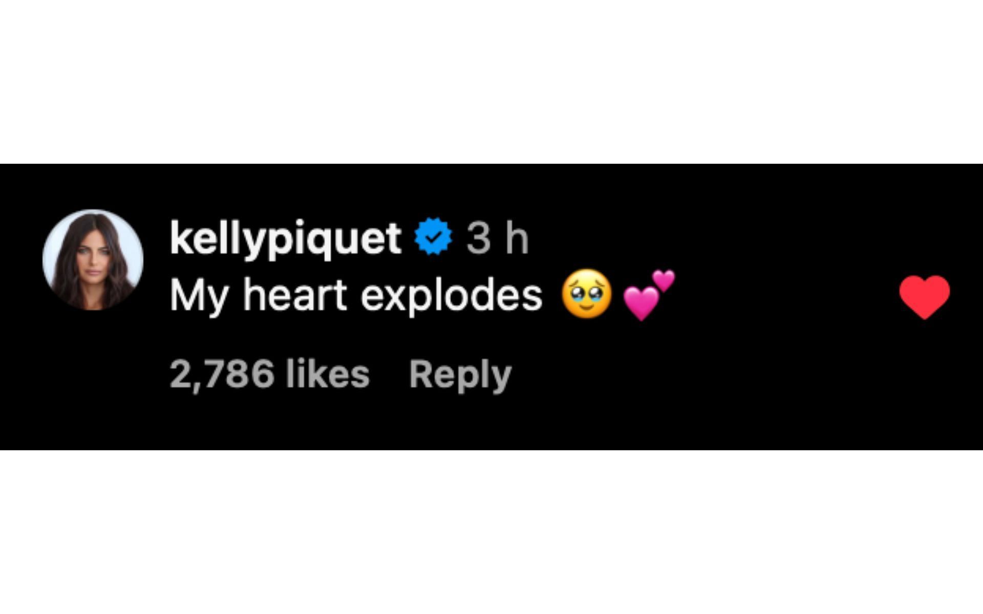 Kelly Piquet's comment on Victoria Verstappen's Instagram post | Source: Instagram/@victoriaverstappen